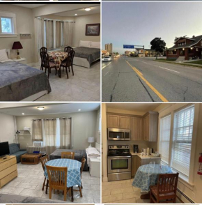Close to Clifton Hill, Casino and Niagara falls and with kitchen for 6 Guest